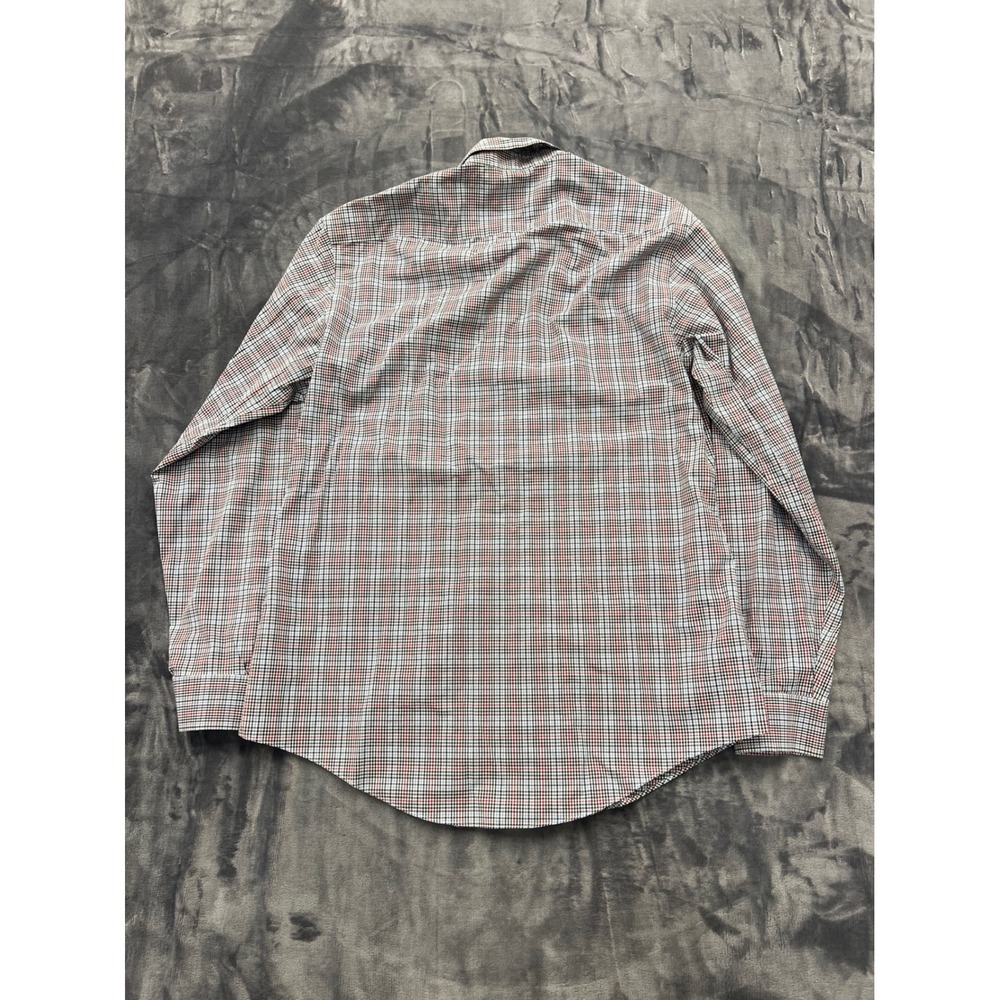 Brooks Brothers Button Down Shirt Mens Large Multi Color Check Slim Fit Non-Iron - Picture 2 of 6